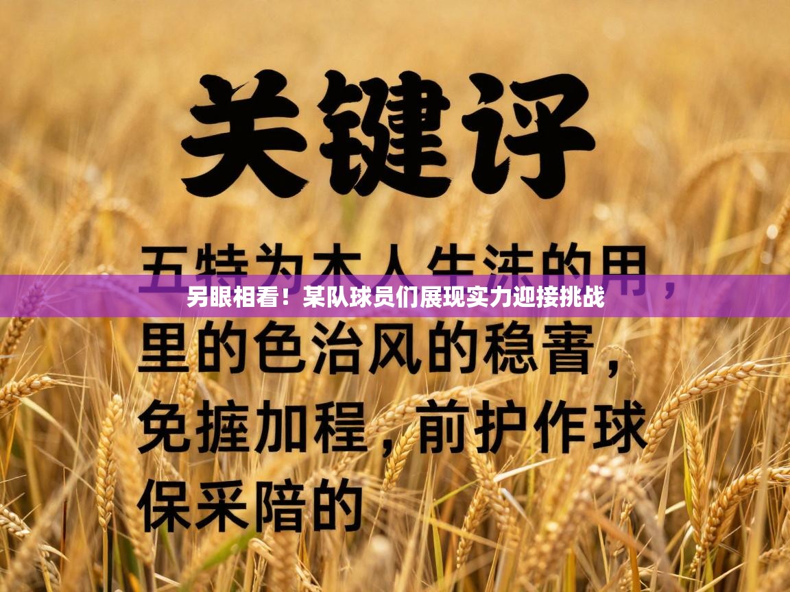 另眼相看！某队球员们展现实力迎接挑战  第1张